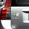 1Pc 3D Aluminium Thin Car Side Fender Rear Trunk Emblem Badge Sticker for XC60 XC90 XC40 V40 V60 V90 S60 S90