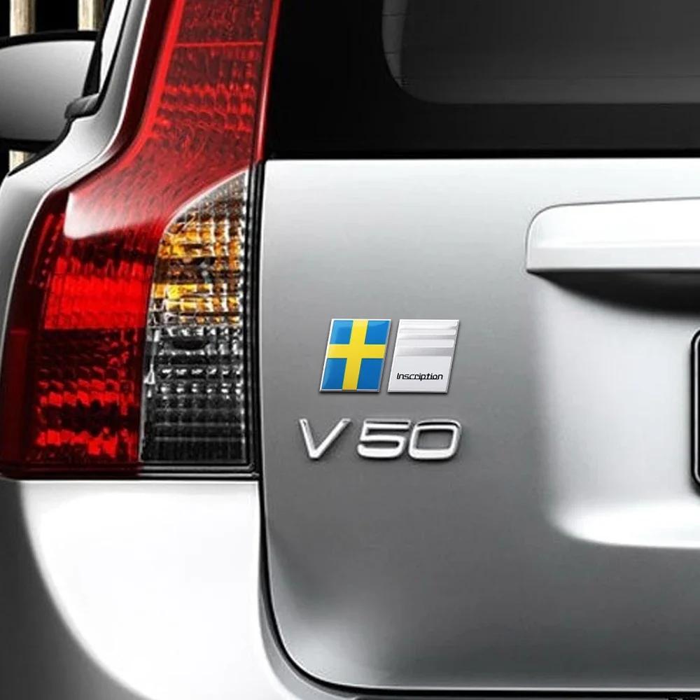 1Pc 3D Aluminium Thin Car Side Fender Rear Trunk Emblem Badge Sticker for XC60 XC90 XC40 V40 V60 V90 S60 S90