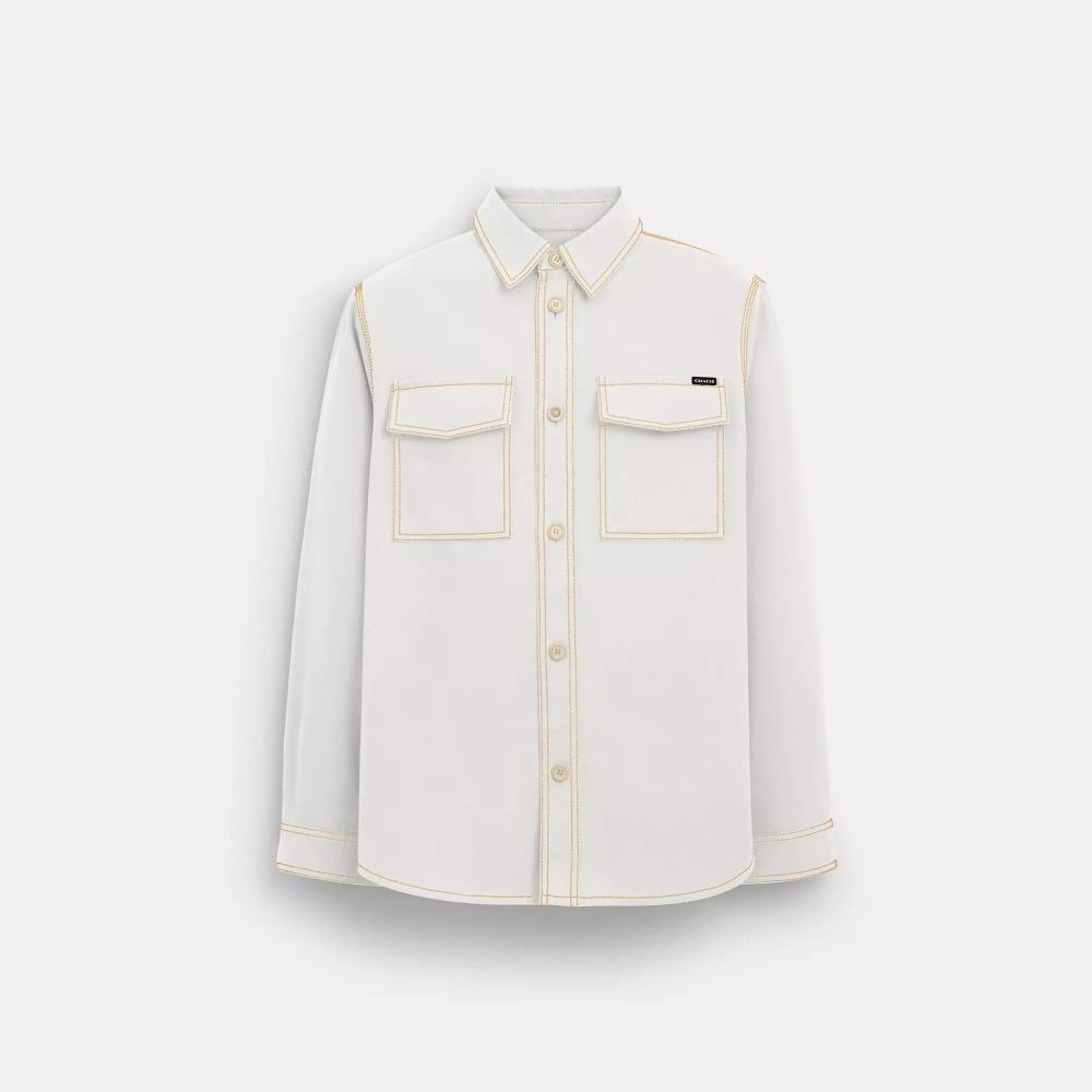 

Футболка Coach Twill Overshirt белого цвета XXLarge
