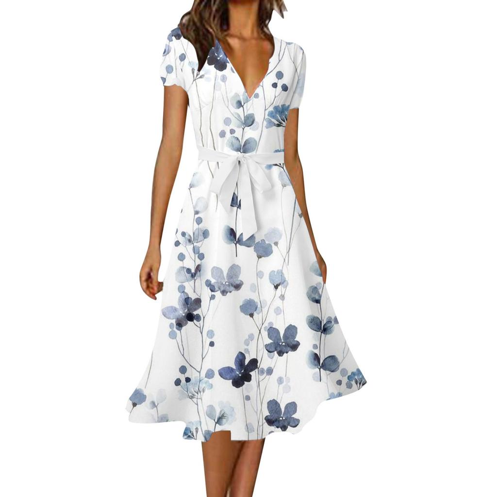 IHUASU Rochie sexy cu decolteu în V la modă pentru femei