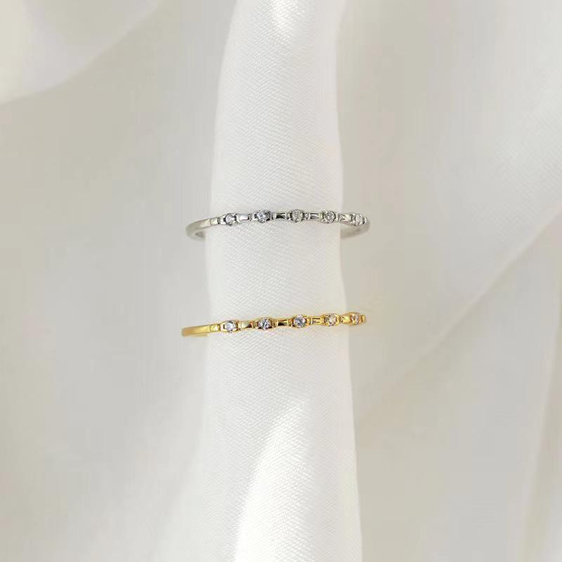 Korean Style Women's Open Ring with Drilled Holes - Elegant, Versatile, and Fashionable Personalized Accessory