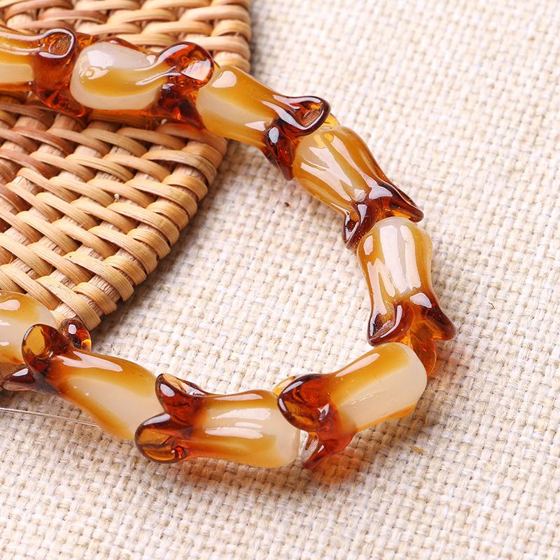 10 pz 20x10 mm Forma Cavolo Cinese Vetro Lavorato a Lampada Fatto a Mano Perline Sciolte Per Accessori per Creazione di Gioielli Fai da Te Artigianato Risultati