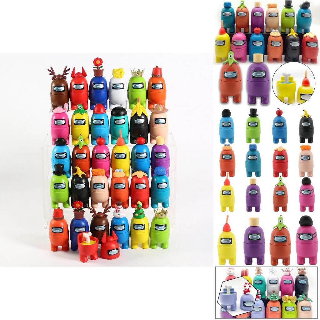Action Christmas 12pcs Figure Crewmate Impostor Game Car Desktop Decor