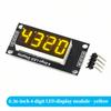 TM1637 4 Digit LED Display Module 0.36 Inch Dimmable Black Face Digital Tube Red Green Yellow Blue White