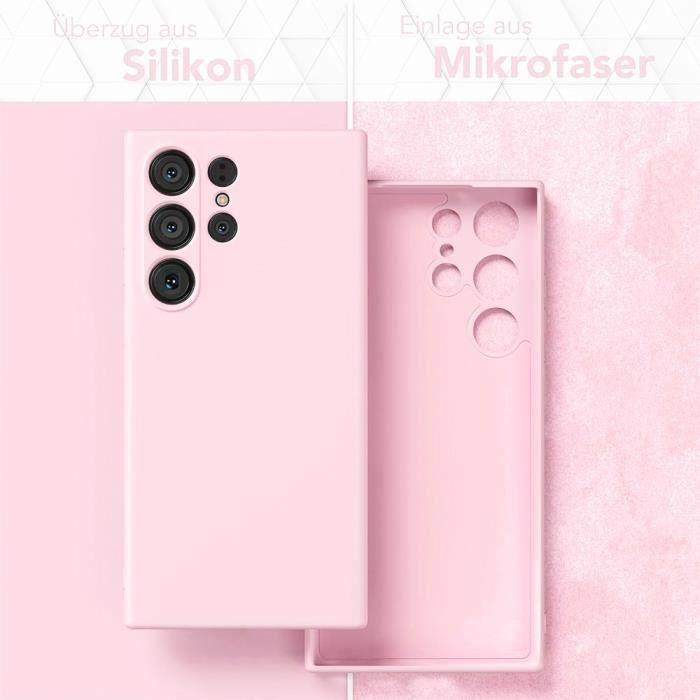 Coque de protection - Samsung - Galaxy S24 Ultra - Silicone Liquide - Rose Clair - Ultra Slim