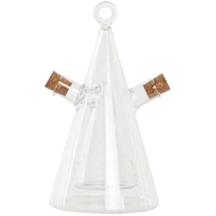 Set D'huile Et De Vinaigre - DKD Home Decor - Transparent - Liège Et Verre Borosilicate - 10,5 X 9 X 18 Cm