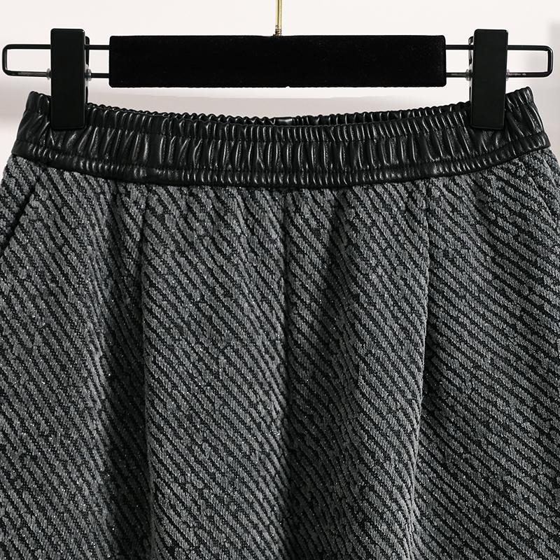 DIMANAF Plus Size Women Long Pants Loose Casual Elastic Waist Thick Lady Vintage Winter Autumn 2025 Bottoms