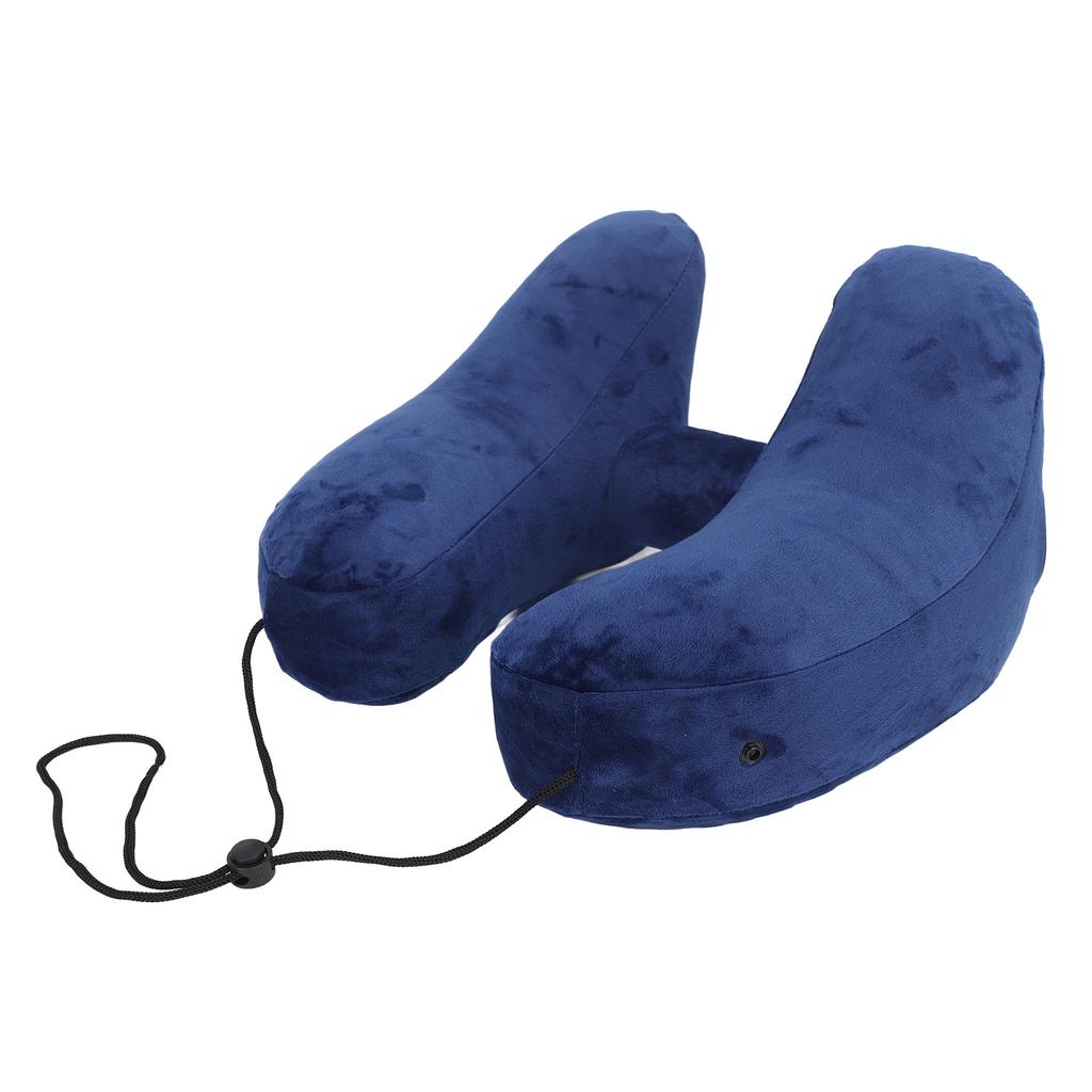 Inflatable Travel Pillow H Shaped Detachable and Washable Quick Fill with Storage Bag and Hat Airplane Pillow for Neck