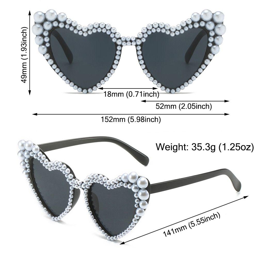 UV400 Cat Eye Eyewear Heart-shaped Shades Trendy Beach Party Sun Glasses  for Women & Men