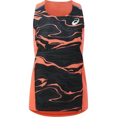 Top Regata Fitness Sem Mangas Respirável Confortável Gradiente Feminino Laranja 2092A269-705