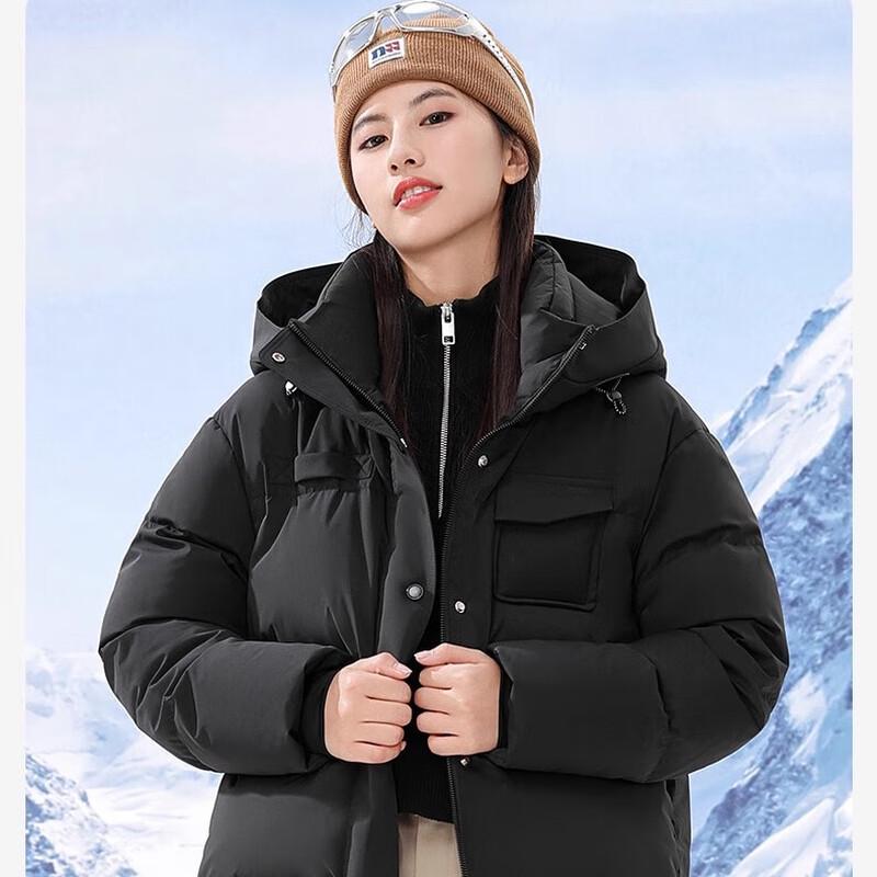 

SNOWFLYING Unisex Short Hooded Down Jacket G X40146884FX 3XL