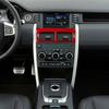 2Pcs Red Carbon Fiber Center Air Vent Cover Trim For Land Rover Discovery Sport