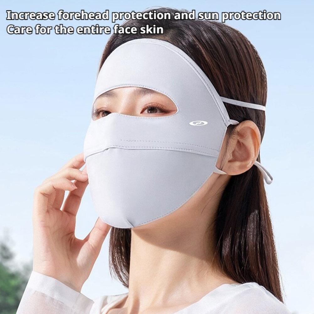 Breathable All-Round UV Protection Face Mask Ice Silk Sun Shield For Cycling Outdoor Activities Beach/Swimming Protection