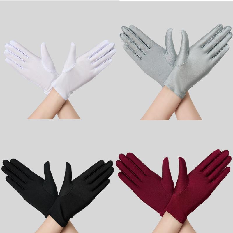 Stretchy Sun Protection Gloves, Breathable Thin Full‑Finger Driving Gloves for Women, Non‑slip Touch‑Screen Friendly