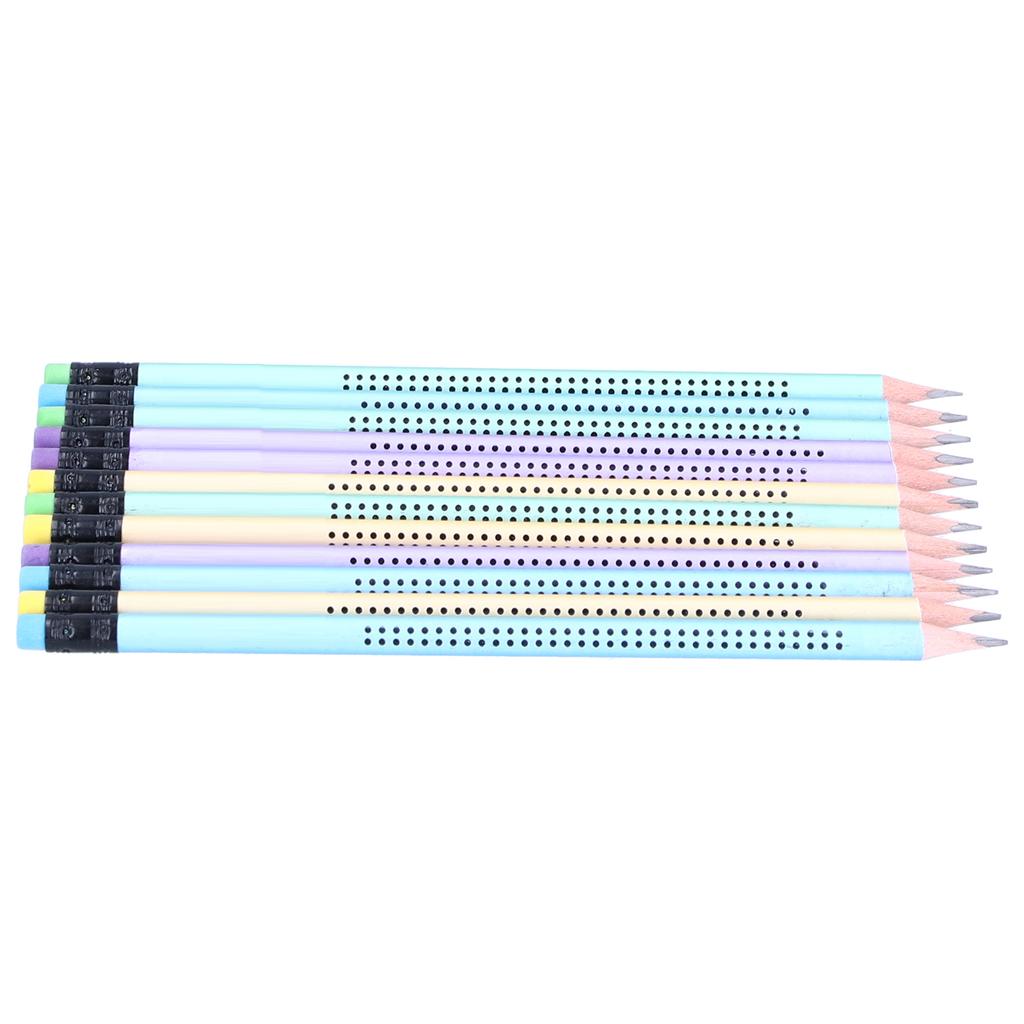12Pcs Pencil Painting Composition NonSlip Pen Set with Sharpener Stationery Replacement