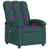 VidaXL Fauteuil de massage inclinable Vert foncé Tissu 371745