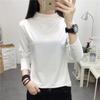 Women's Slim Fit Long-Sleeve Turtleneck In Solid Pink – Elegant Commuting Tee