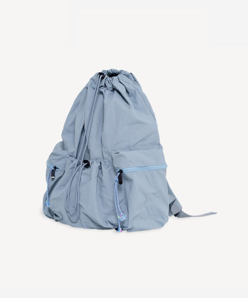 Prends Soin De Toi Drawstring Nylon Backpack Sky Blue