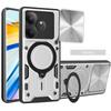 Para Realme GT6 GT 6T Neo 6 Neo6 SE Funda Protectora de Lente Deslizante para Teléfono Para Realme GT Neo6SE Armor Soporte Magnético Anillo Cubierta Trasera
