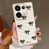 Fashion Bowknot Print TPU Leather Texture Slim Matte Case For Xiaomi 13T Pro Poco X6 Redmi Note 14 13 12 Pro 11 Shockproof Soft Protection Phone Cover