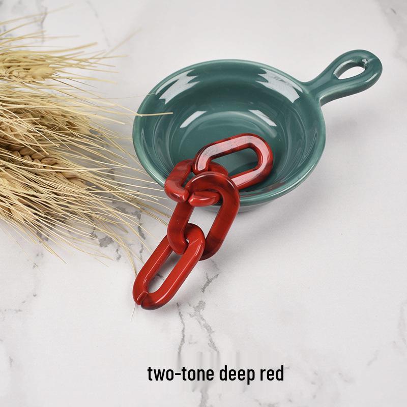 

Acrylic Chain Buckle Open Ring for DIY Jewelry and Crafting Solid Two-tone