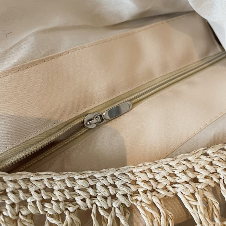 Hook flower hollow woven tote bag women's shoulder beach bag