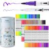 Ohuhu Illustration Pens, 60 Colors, Ultra Fine Art Marker Pens, Water-based Pens, Watercolor Pens...