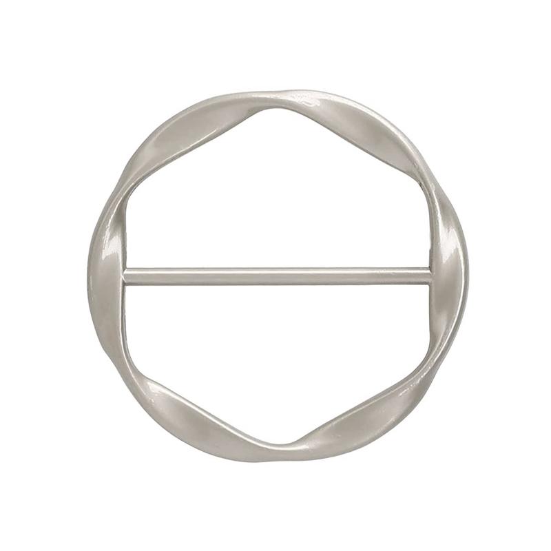 Silk Scarf Ring Clip T-Shirt Tie Wrap Holder Brooch Women Scarves Clasp Waist Buckle Fashion Metal Ring for Shirt Clothing Decor