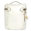 CHANEL A01998 logo vanity Bag Vanity Pouch Hand Bag Caviar Leather White