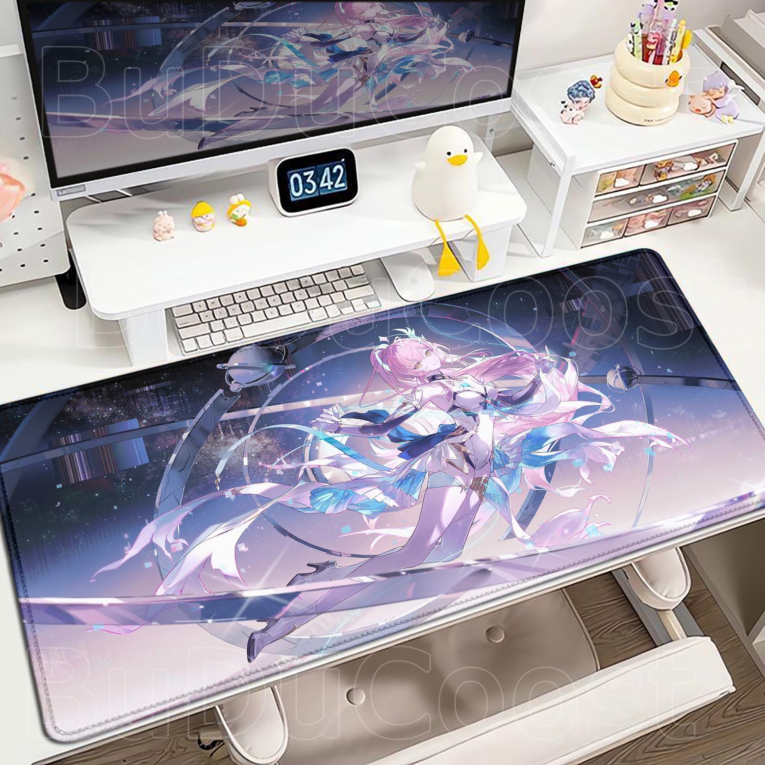 

Anime Pink Girl Mouse Pads HD Printing Wuthering Waves Aemeath Mouse Pad Gaming Mouse Pad Table Pads Large 900x400 Desktop Mats 600x300x2mm