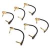 6 Pcs Guitar Effect Pedal Cable 15cm 6 Inch 14 Inch Right Angle Guitar Patch Cable for Microphone