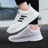 Herren Laufschuhe, Leichte Sneaker, Bequeme Walking-Schuhe, Mesh Freizeitschuhe, Weißschuhe mit dicker Sohle