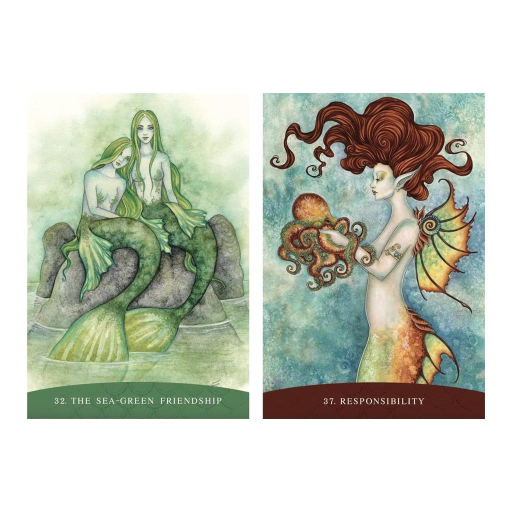 Kancharo Oracle Cards, 45-Piece Tarot Card Set [Sisters of the Sea], Includes Japanese Oracle Card Basic Instructions & Pouch (Authentic)