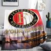 1PC Custom Name Feyenoord Patterned Flannel Blanket Suitable For All Seasons for Home Decor Warmth and Comfort Gifts Holiday Present_xia