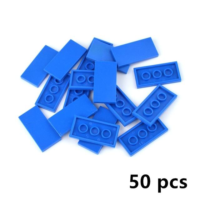 50-100Pcs Flat Tile 2x2 2x4 DIY Enlighten Plastic Smooth Building Block BricksCompatible All Brands Assembles Particles
