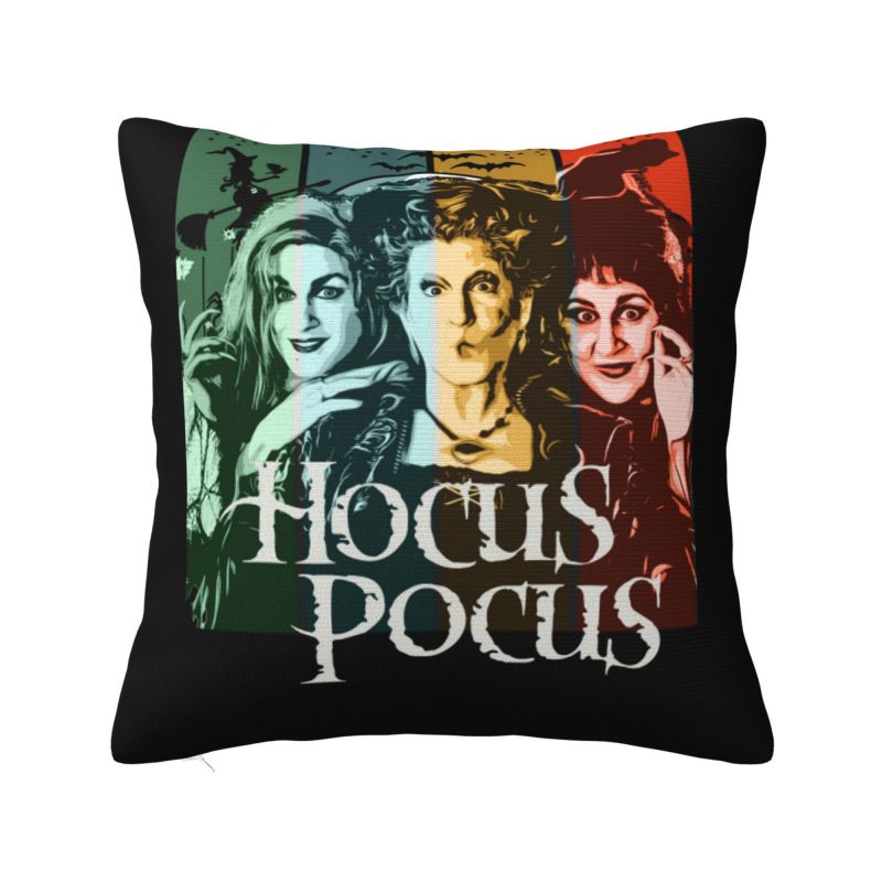 Custom Hocus Pocus Halloween Sanderson Sisters Throw Pillow Case Modern Cushion Cover Square Pillowcase