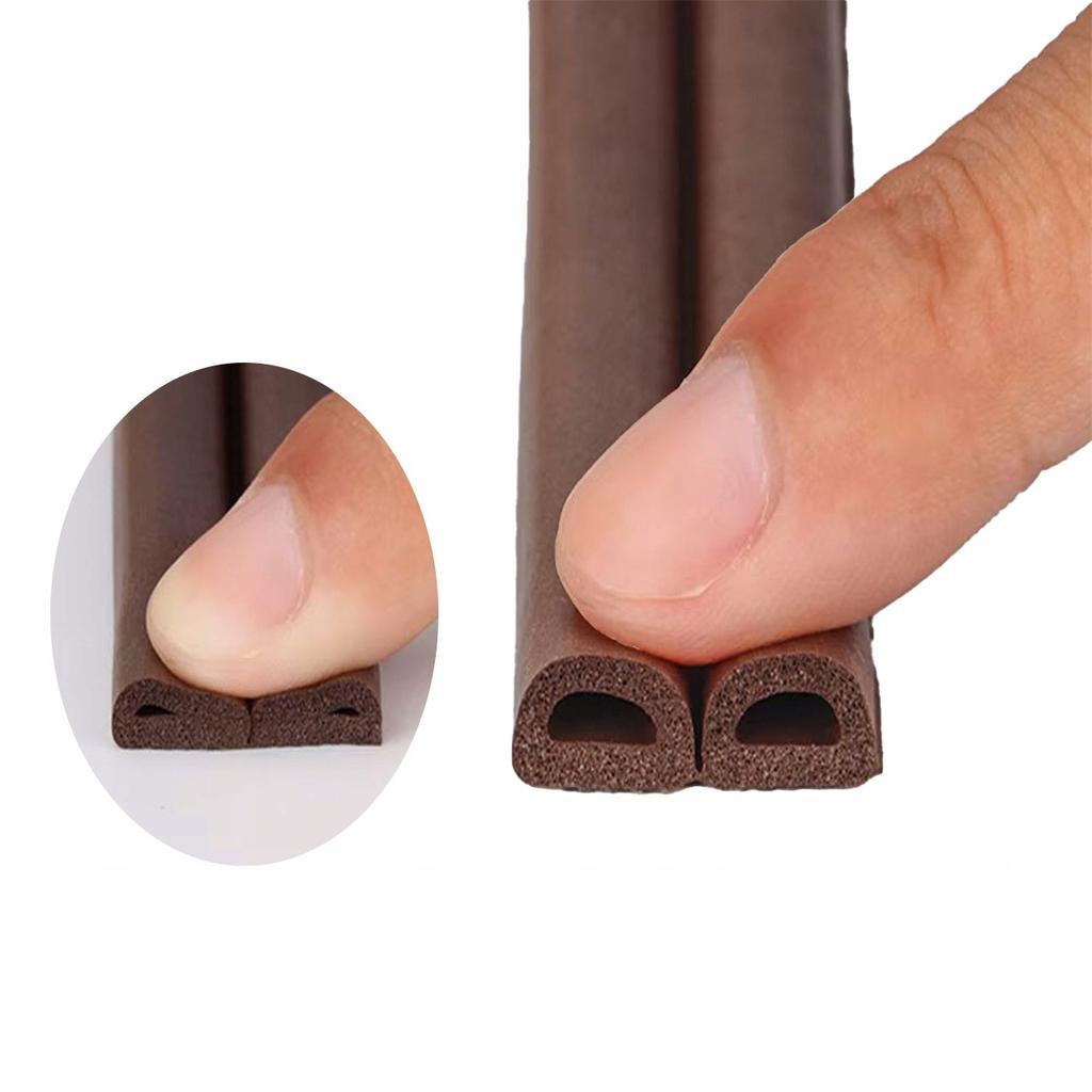 Self-adhesive rubber seal type D brown 100m EPDM