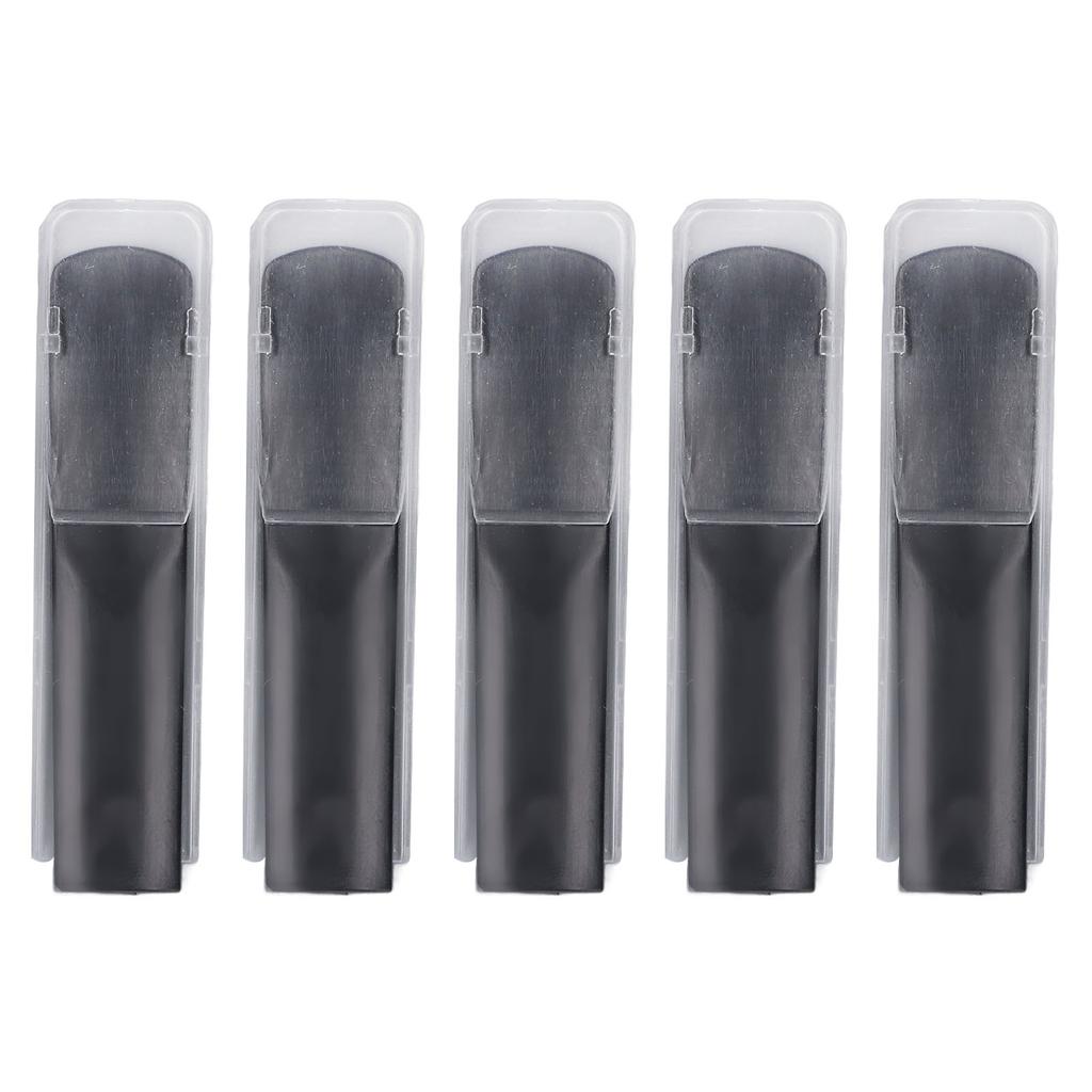5PCS Eb Alto Saxophone Reeds Strength 2.5 Resin Sax Reeds Replacement for Woodwind Instrument Beginners and Players