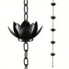 Lotus Decorative Rain Chain Outdoor Garden Hanging Rain Catcher Cups for Gutters Downspouts Outside