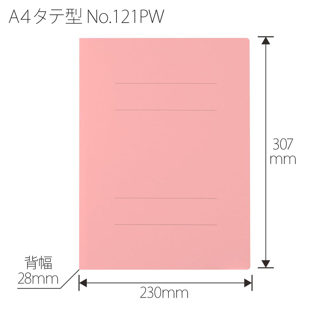 Plus PP Flat Thick 10 File, A4, Binding, Pink, Books, NO.121PW 98-348×10