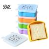 Bento Box for School Silicone Sandwich Holder Lunch Box, Microwave Safe Food Container Bread Leakproof Storage Toast, Leak-Proof Work School, Portable