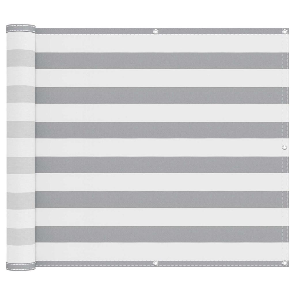 Balcony Privacy Screen Light Grey and White 90 X 200 Cm