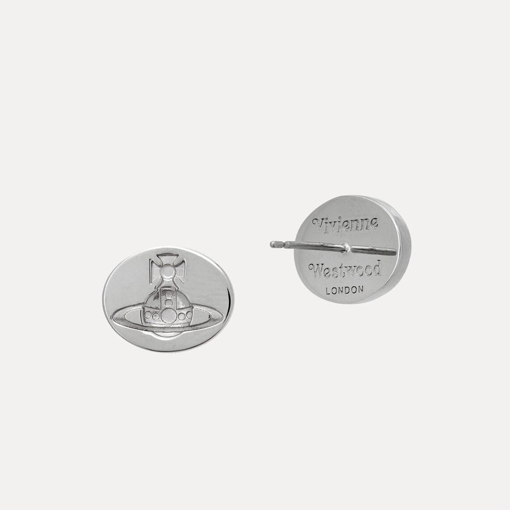 VIVIENNE WESTWOOD Earrings Janus Single Stud Earrings In Platinum and Silver
