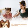Cats Mask Masquerade Mask Anime Cosplay Mask Hand-Painted Cats Mask with Plush Fabric Blank Mask for Halloween