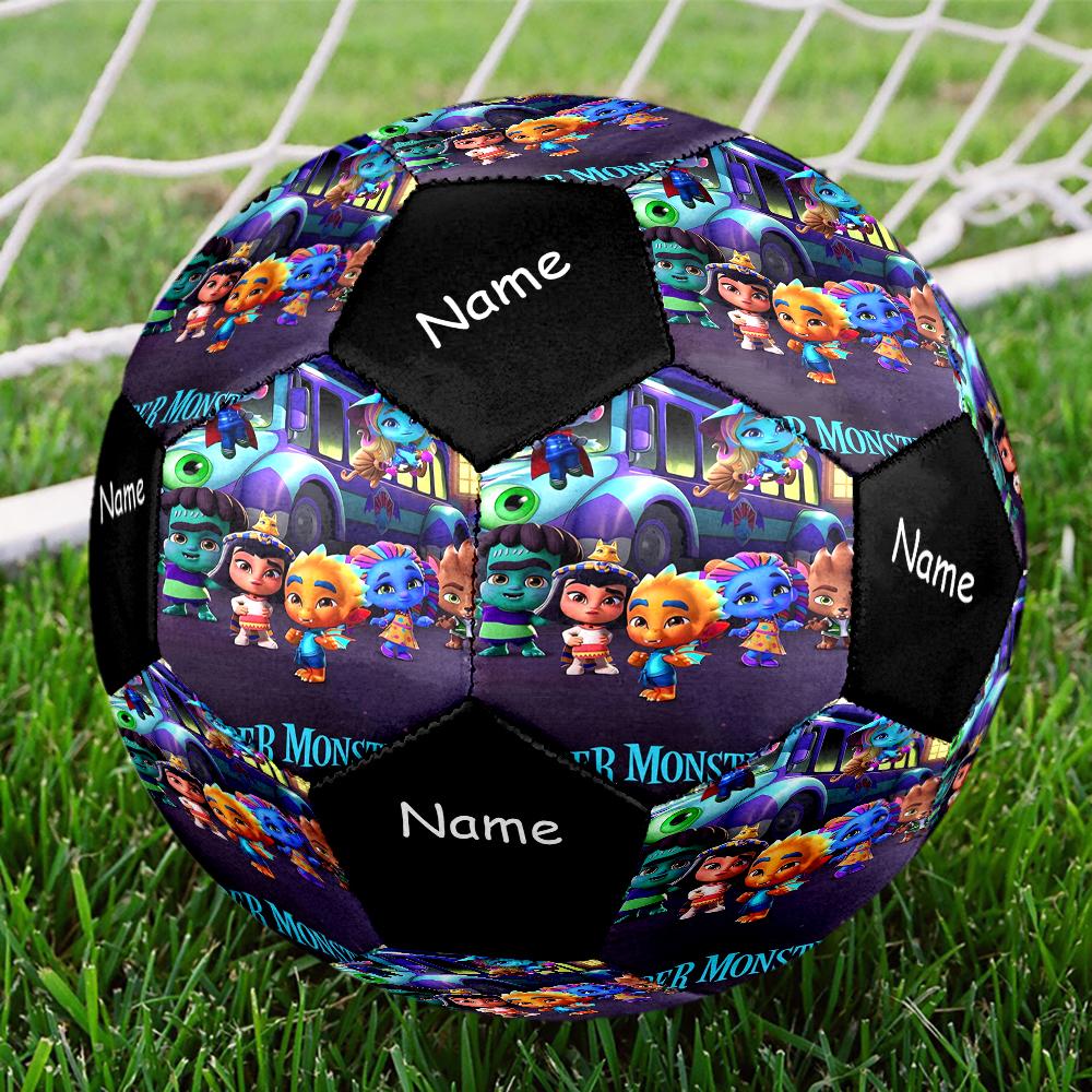 Custom Name Super Monsters Theme Size 5 Soccer Ball, Suitable for Both Indoor and Outdoor Matches, a Gift Suitable for Everyone.