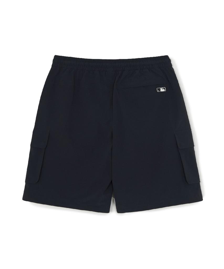 Emelbi Basic Gorpcore Nylon Cargo Half-Length Shorts Ny (Black)