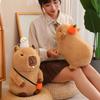 20cm Capybara Plush Toy Simulation Capibara with Fruits Fluffy Doll Stuffed Animals Bubble Pendant Funny Gift for Boys Christmas