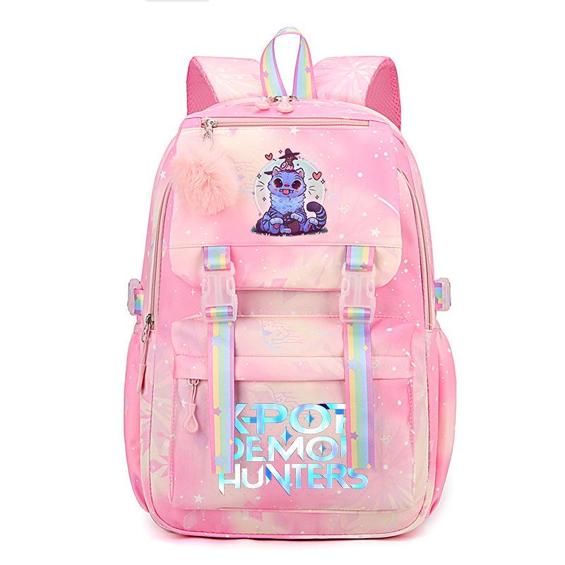 Printed student schoolbag cross-border college wind sweet small fresh rainbow backpack
