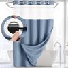 Handon Waffle Weave Shower Curtain, Moonlight Blue