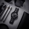 BUREI Men's Analog Quartz Watch Simple Waterproof Black Business Casual Stylish Popular Gentleman Watch Gift Red (Red Second Hand)